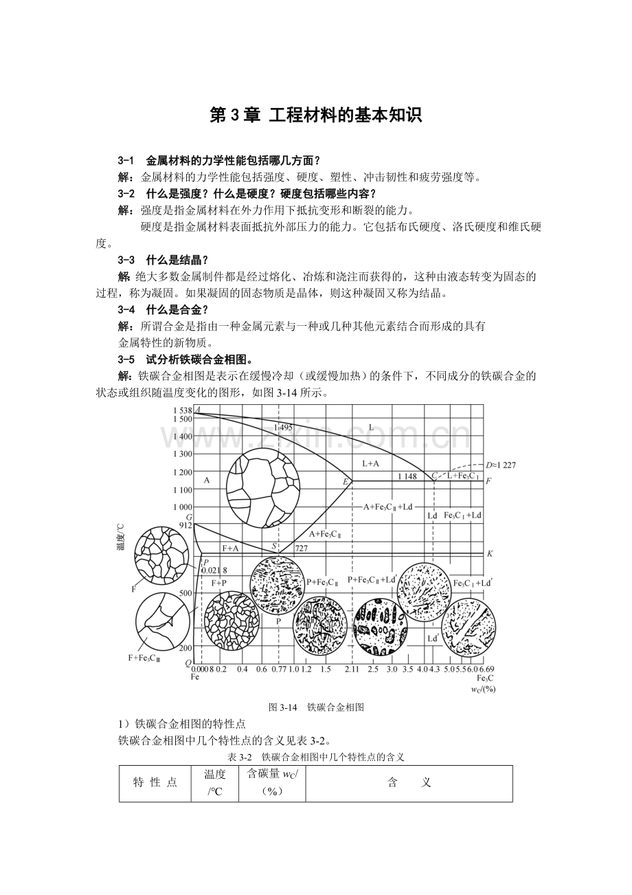 第3章工程材料的基本知识练习题及答案.doc_第1页