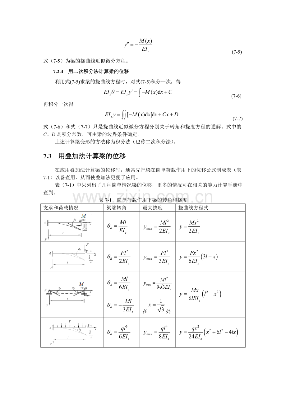 建筑力学大纲-知识点第七章-结构位移计算及刚度校核.doc_第2页