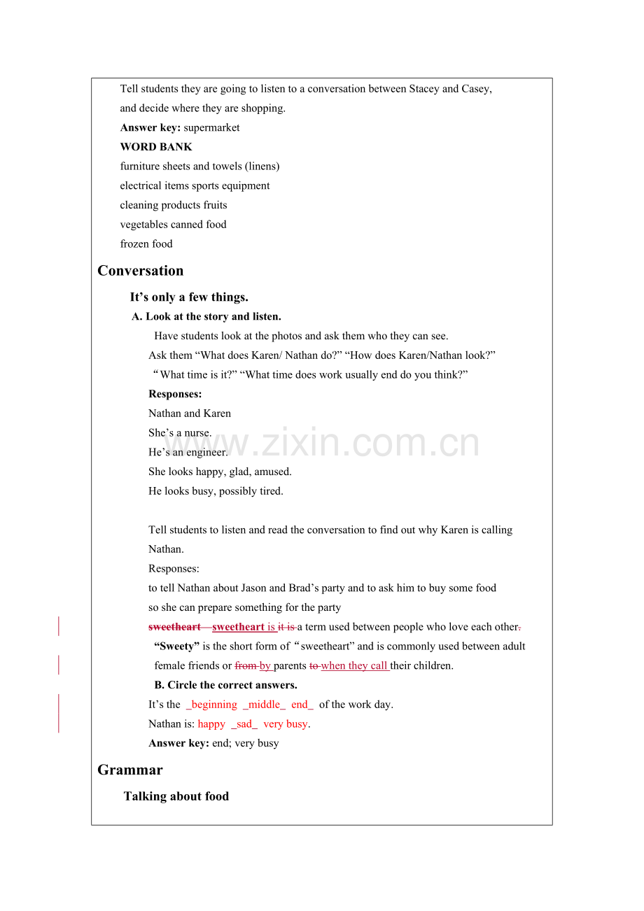 中职职业英语-基础英语模块第七单元教案.doc_第2页