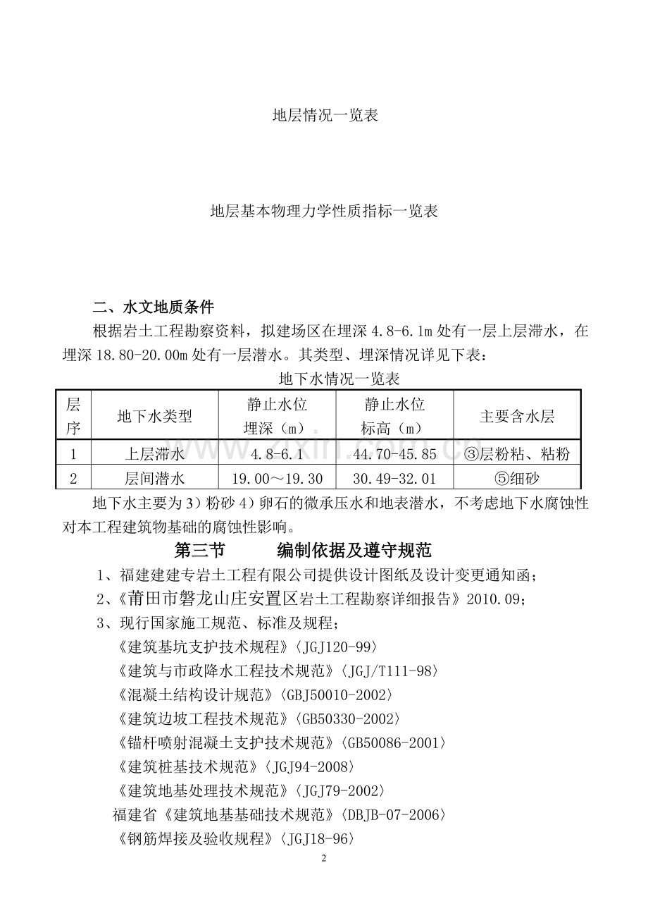 [福建]安置房深基坑开挖支护施工方案(土钉墙)(hfdhfdg).doc_第2页