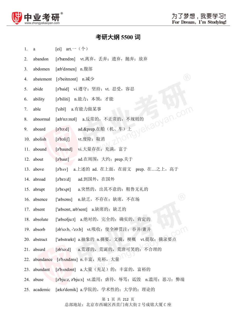 2021考研复习学习资料-英语大纲词汇-知识点考点总结归纳.pdf_第2页