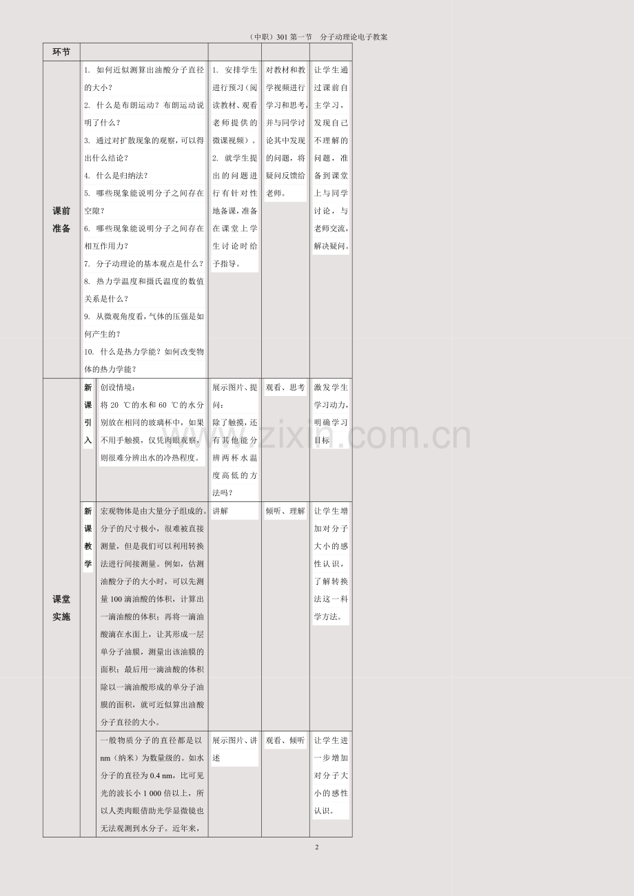 (中职)301第一节--分子动理论电子教案.docx_第2页