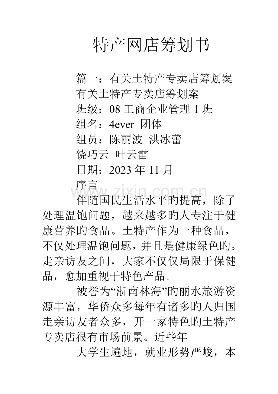特产网店策划书.doc_第1页