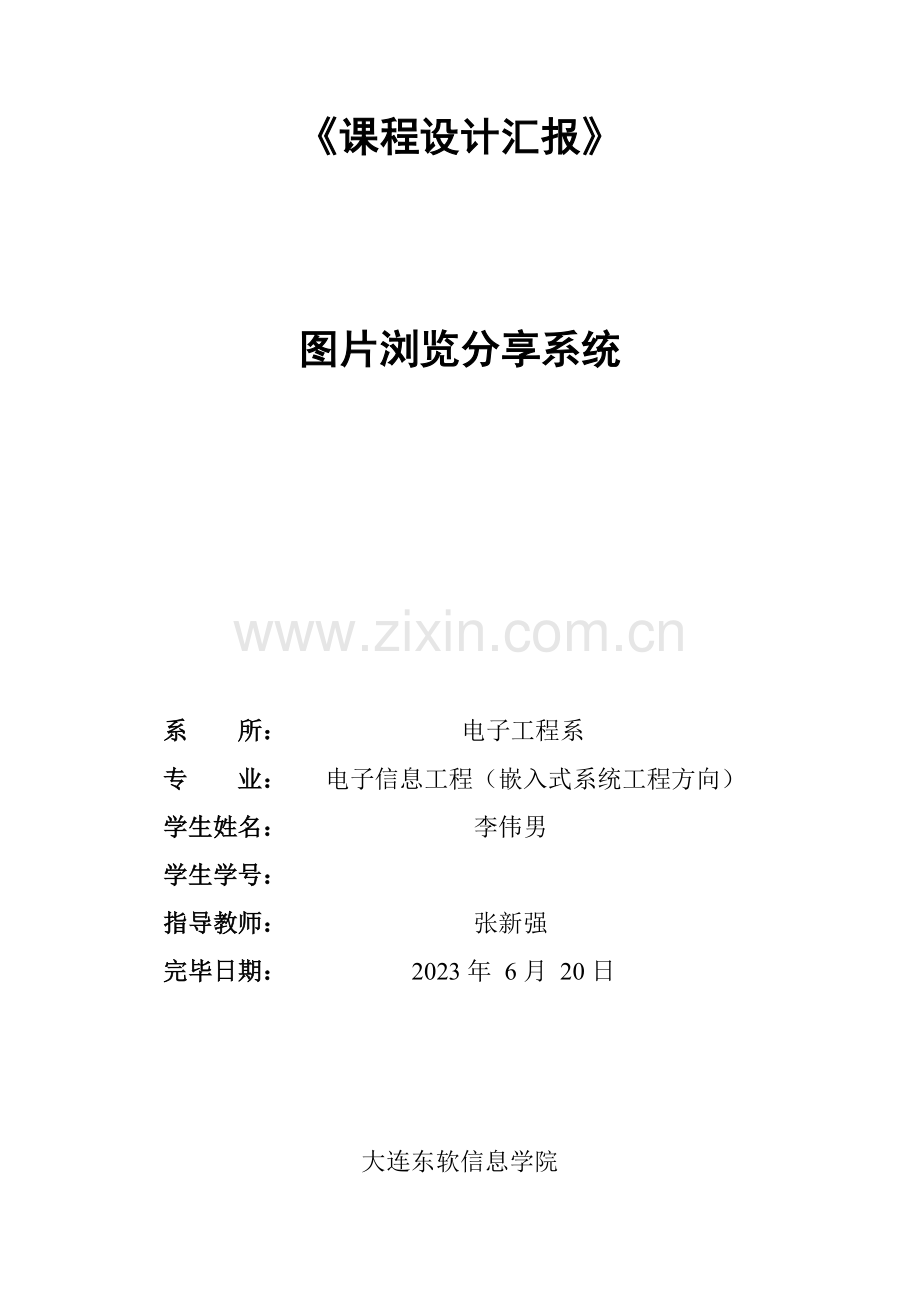 课程设计项目报告李伟男.doc_第1页