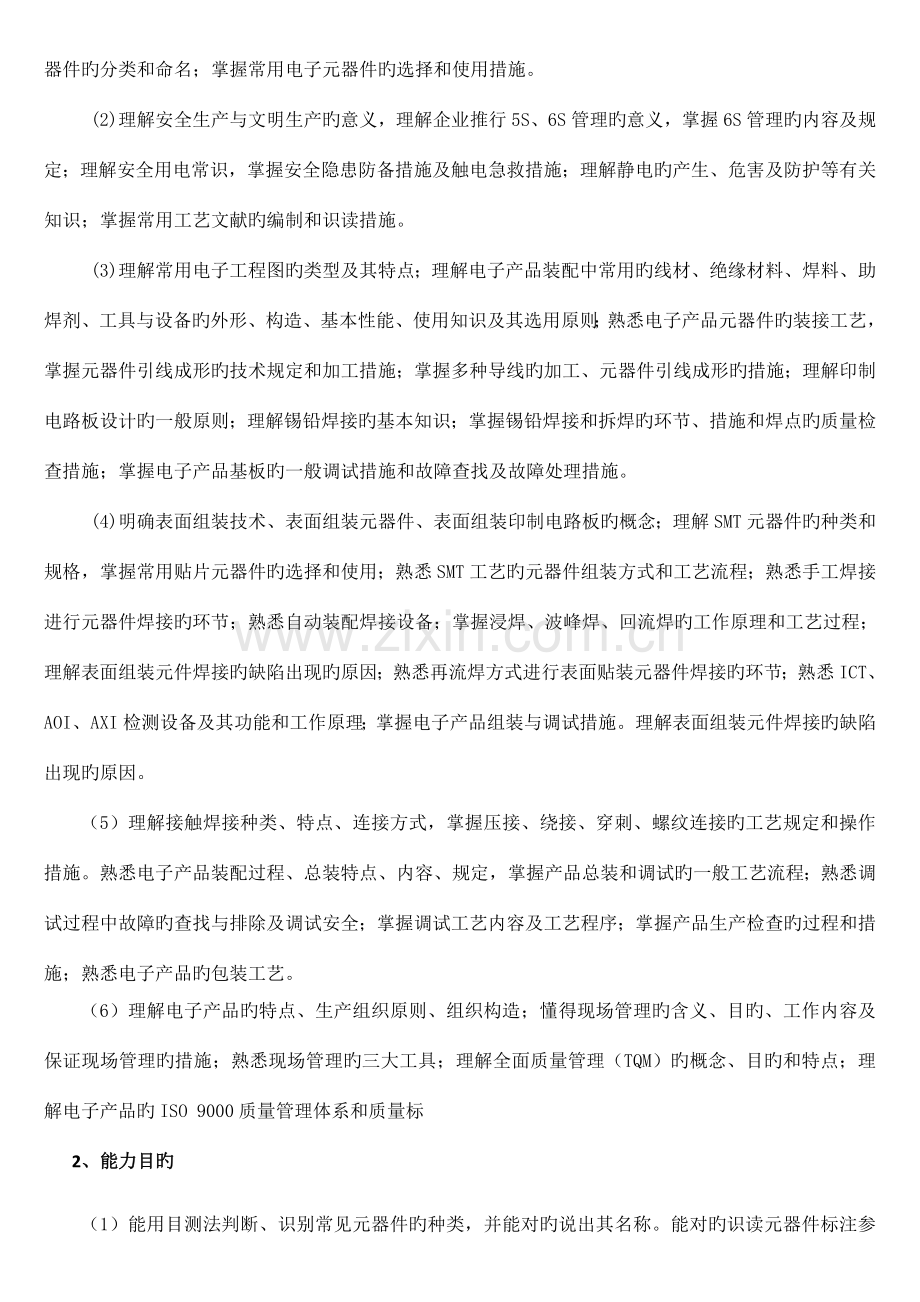 电子产品生产及工艺课程标准.doc_第2页