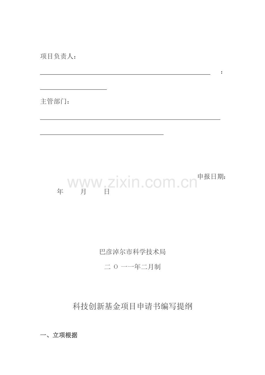 科技创新基金项目申请书.doc_第2页