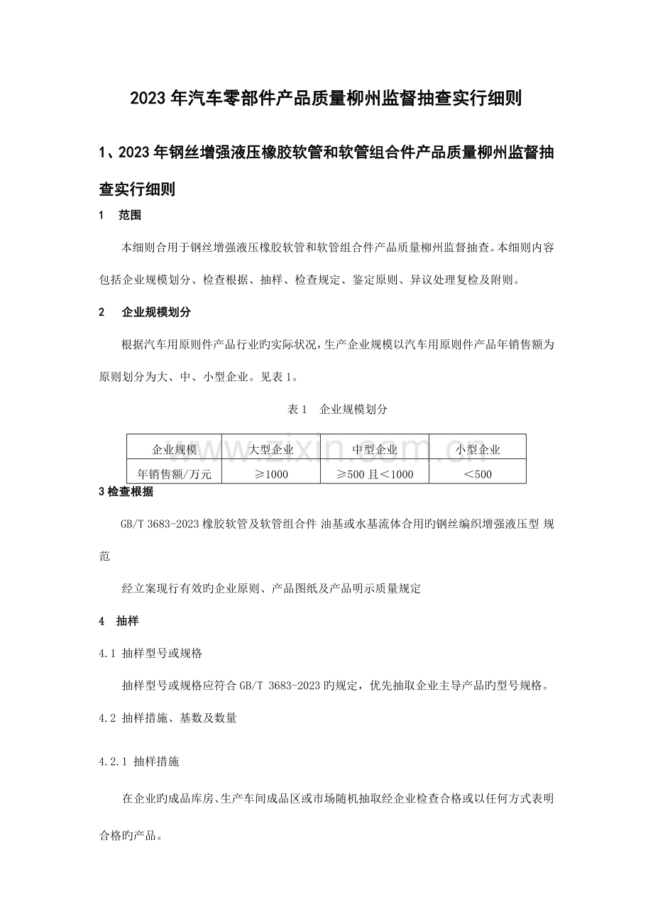 汽车零部件监督检查检验细则.doc_第1页