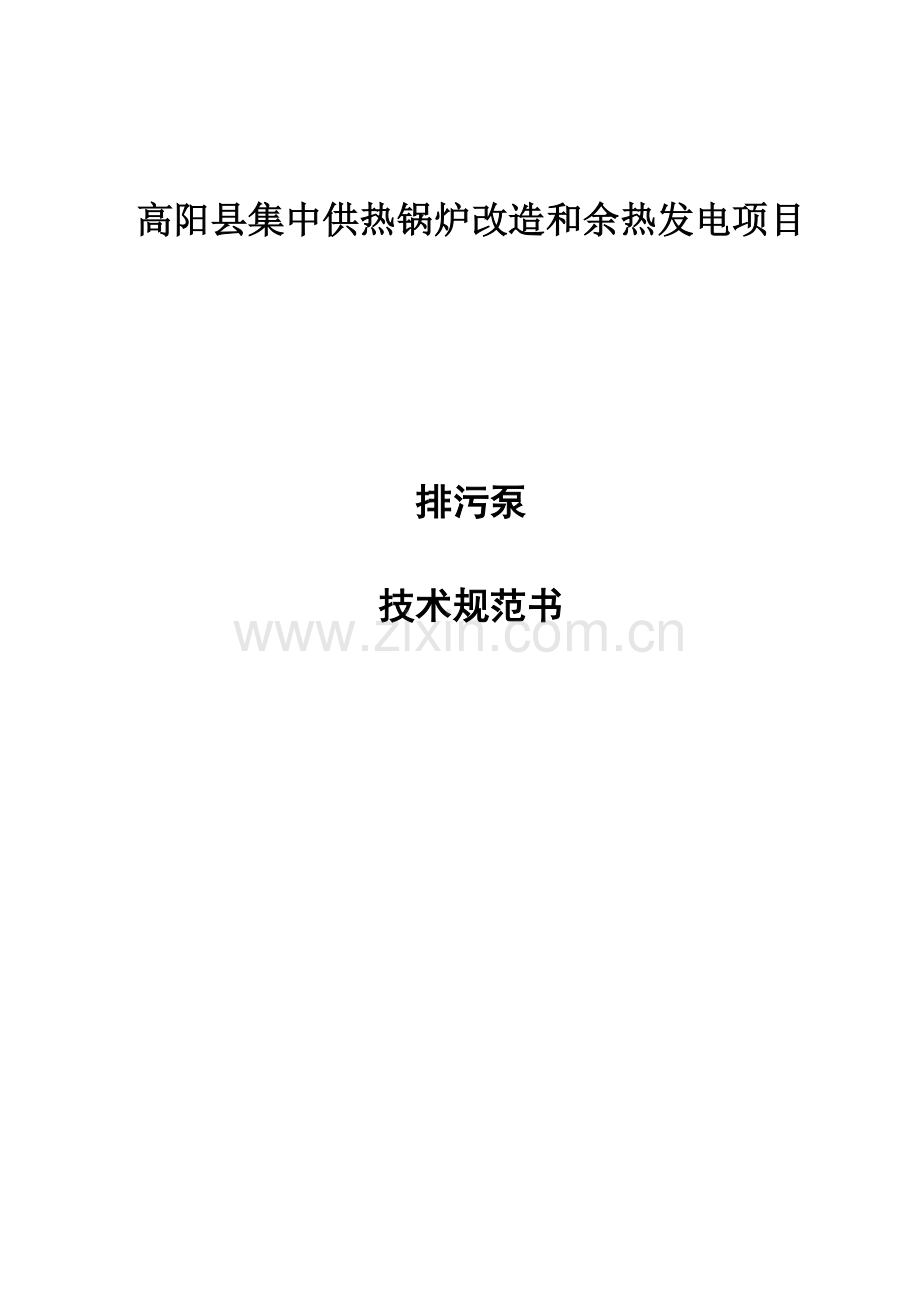 锅炉排污泵技术规范书.doc_第1页