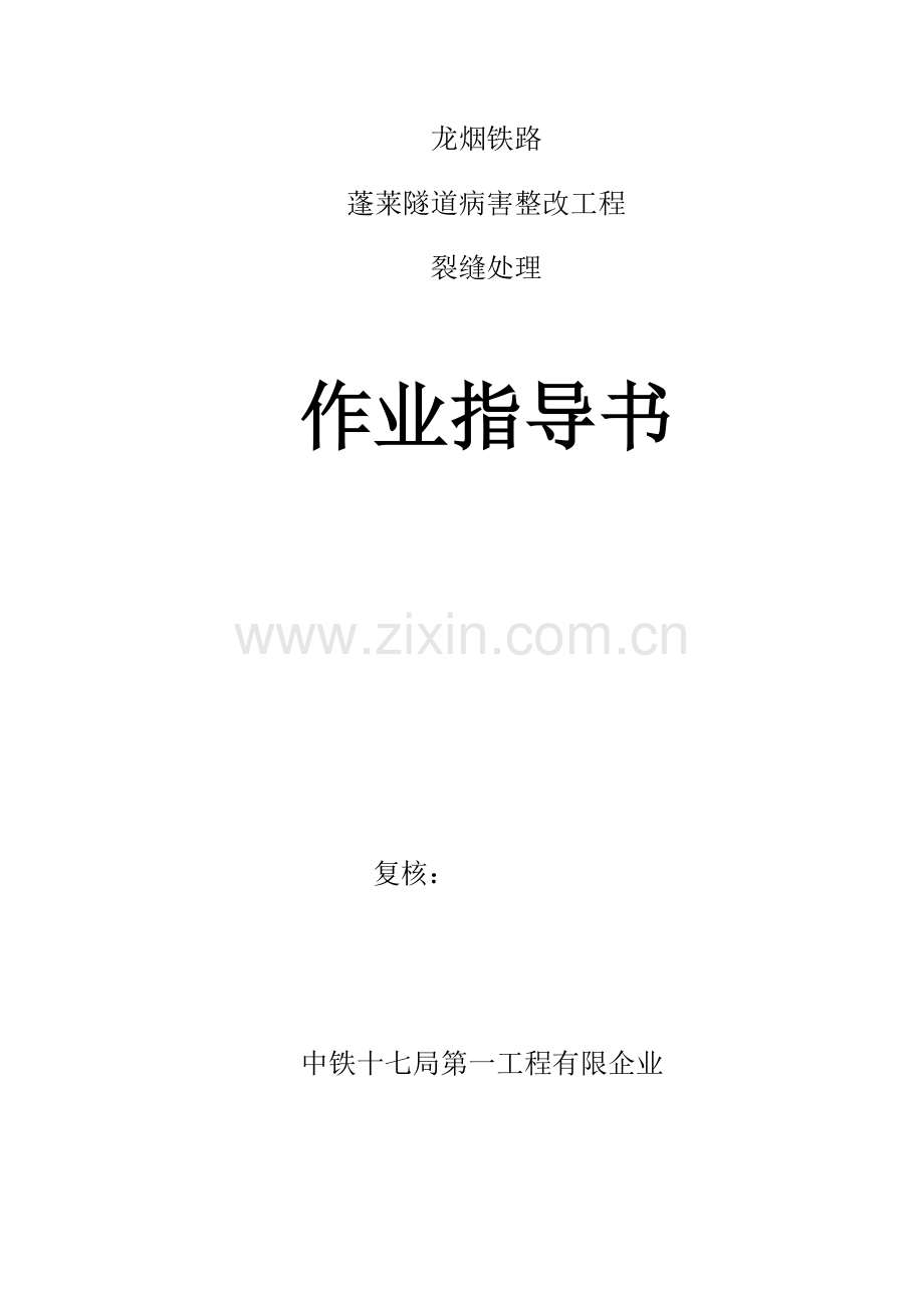 裂缝处理作业指导书.doc_第1页
