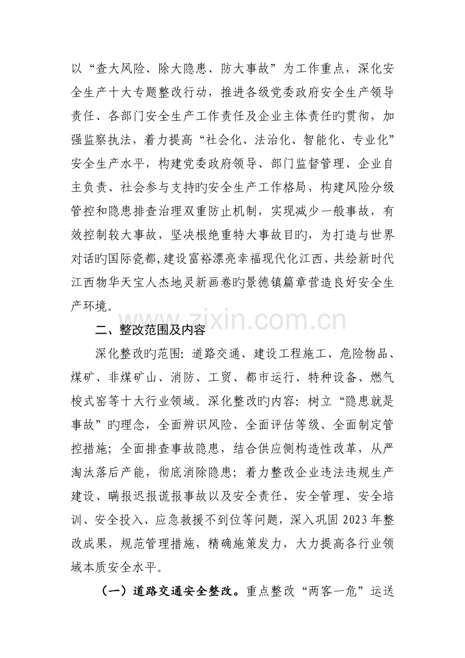 景德镇深化安全生产十大专项整治行动工作方案.doc_第2页