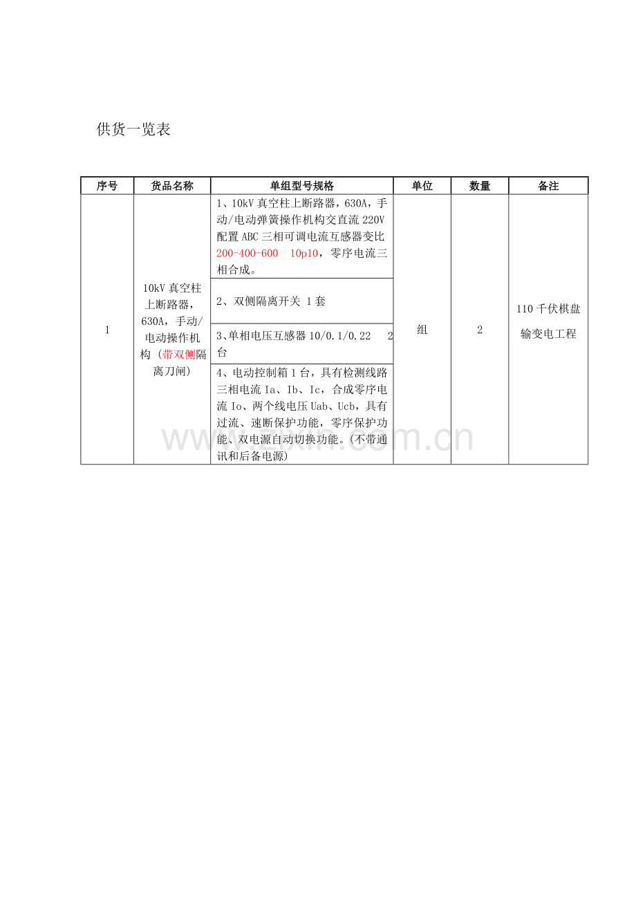 柱上真空断路器技术协议解析.doc_第2页