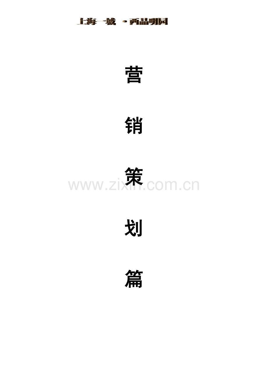 青浦镇项目营销策划报告.doc_第1页