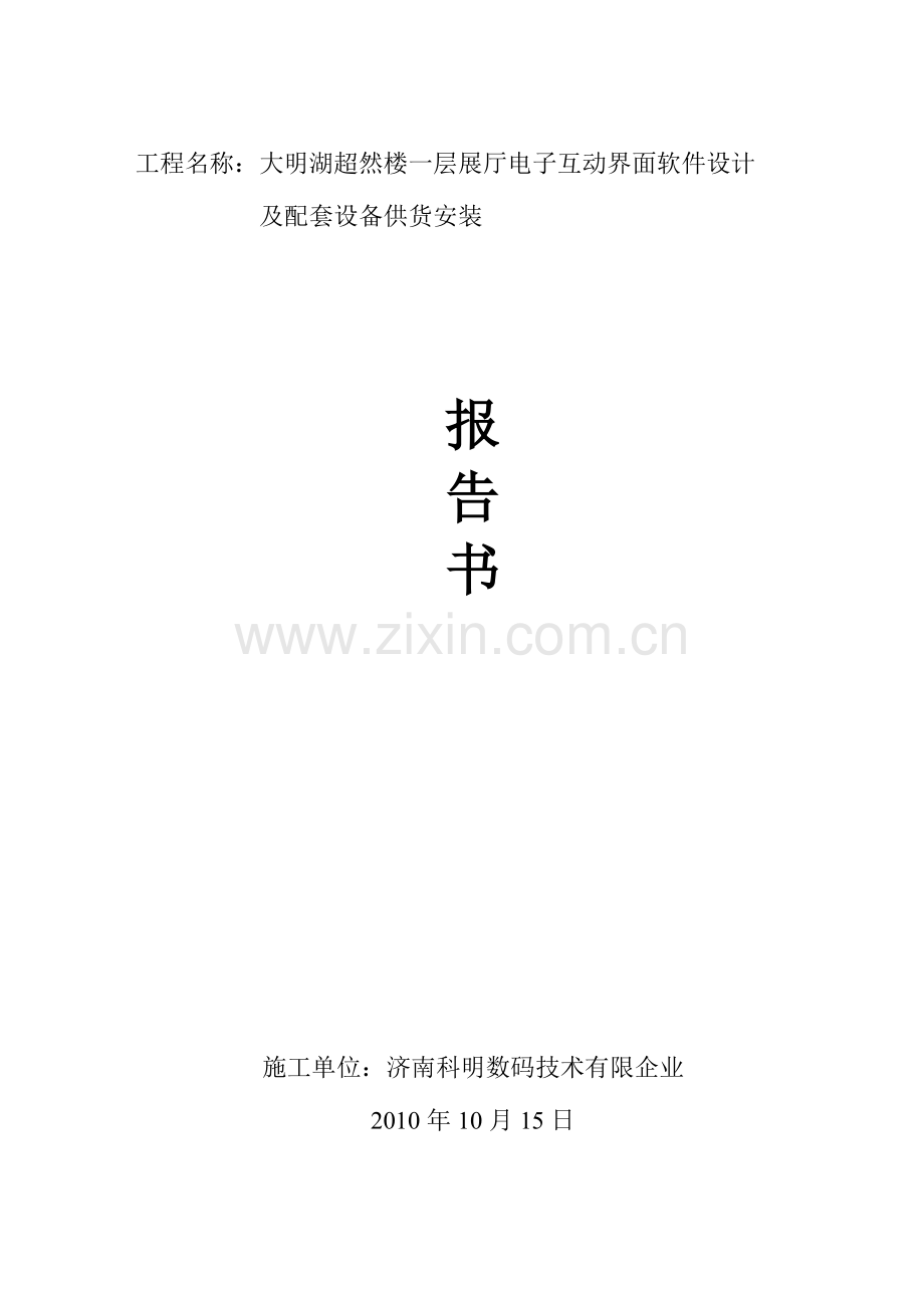 项目决算报告书.docx_第1页