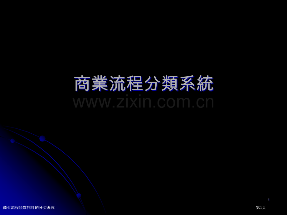 商业流程绩效指针的分类系统.pptx_第1页