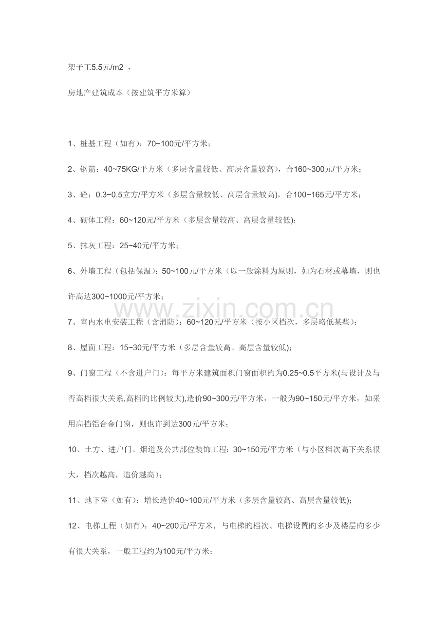 预算专用主体到装修.doc_第2页