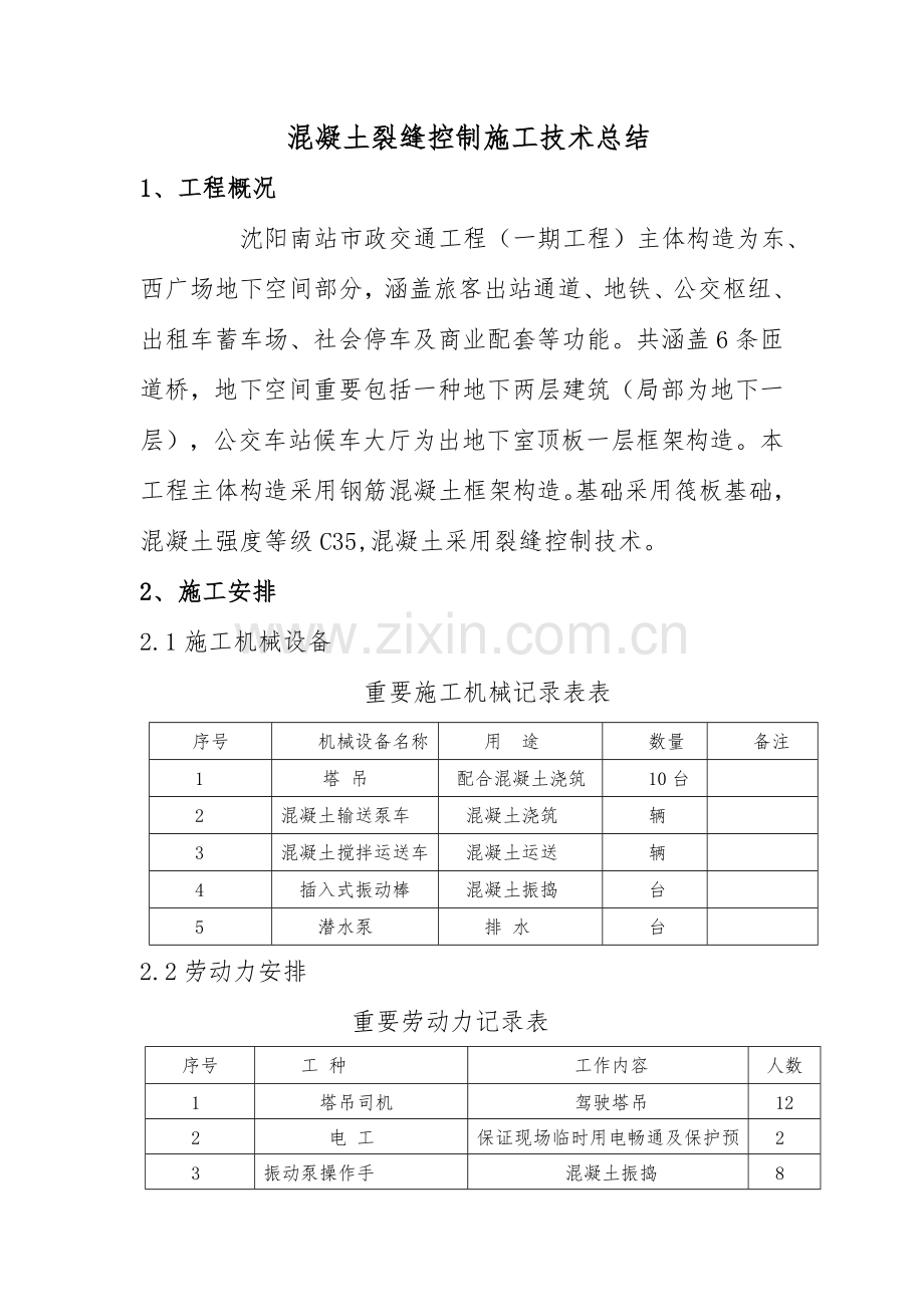 混凝土裂缝控制技术总结.doc_第1页