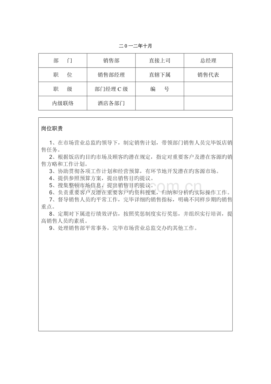 酒店各部门岗位职责.doc_第2页