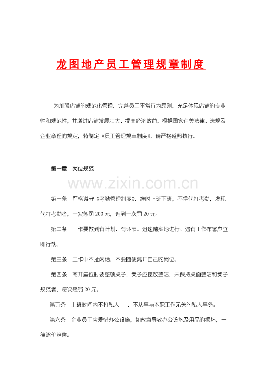 2023年龙图房地产经纪人管理规章制度.doc_第1页