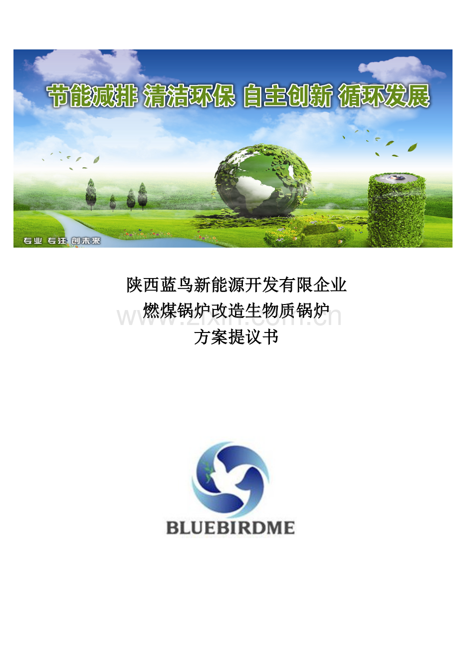 陕西蓝鸟燃煤锅炉改造方案.doc_第1页
