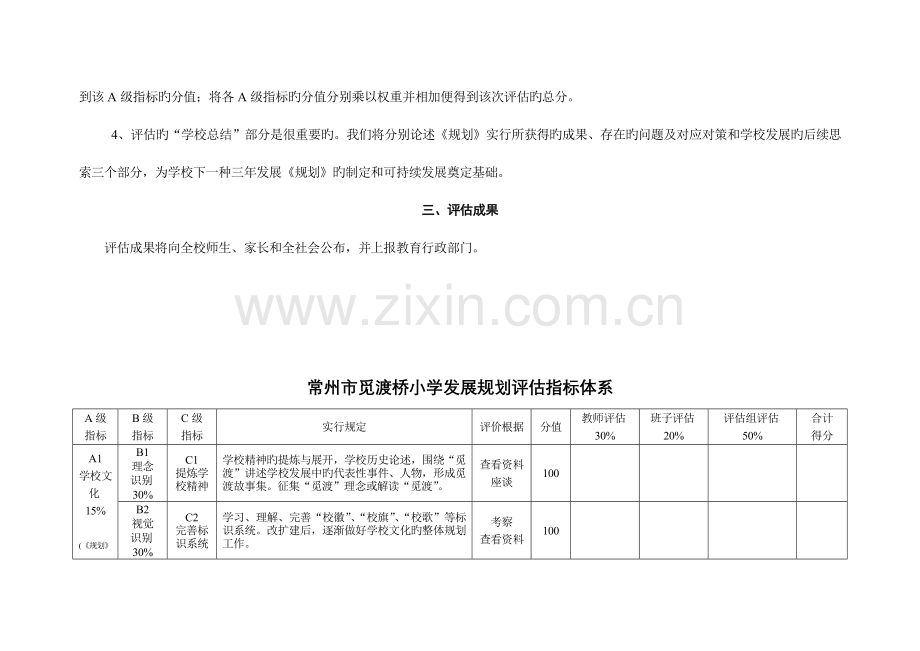 常州市觅渡桥小学发展规划评估指标体系修改稿一.doc_第2页