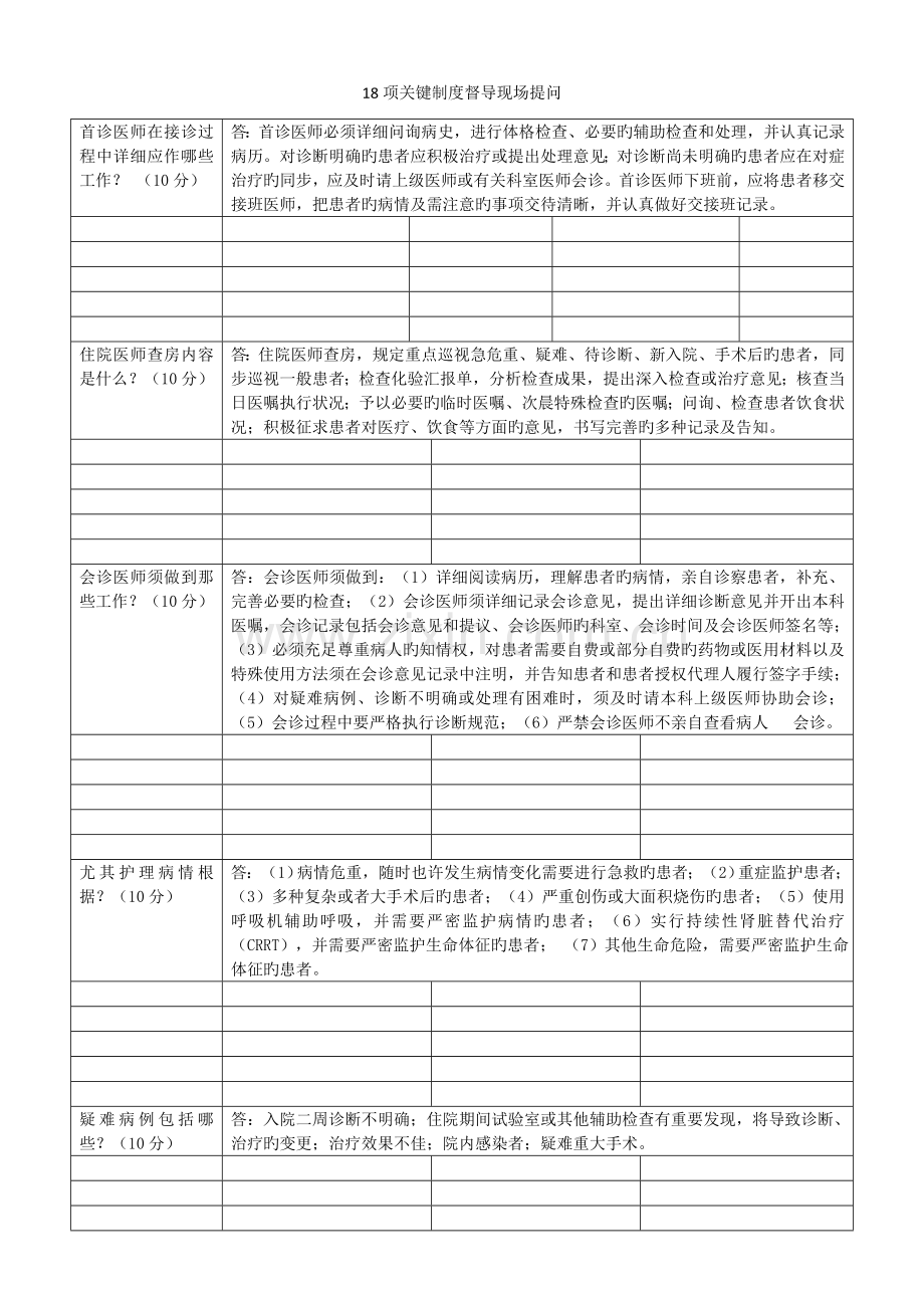 项核心制度督查试题.doc_第1页