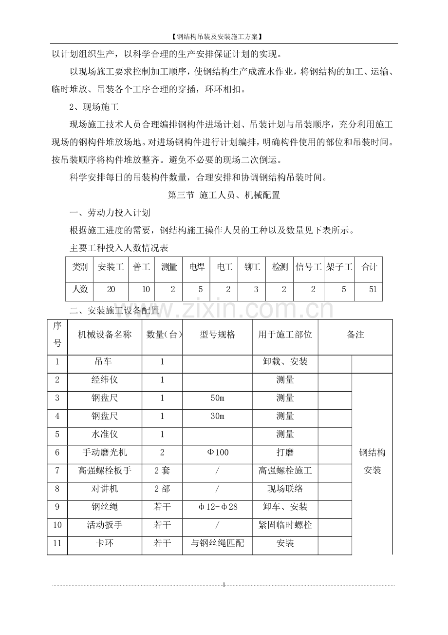 钢结构吊装及安装施工方案.doc_第2页