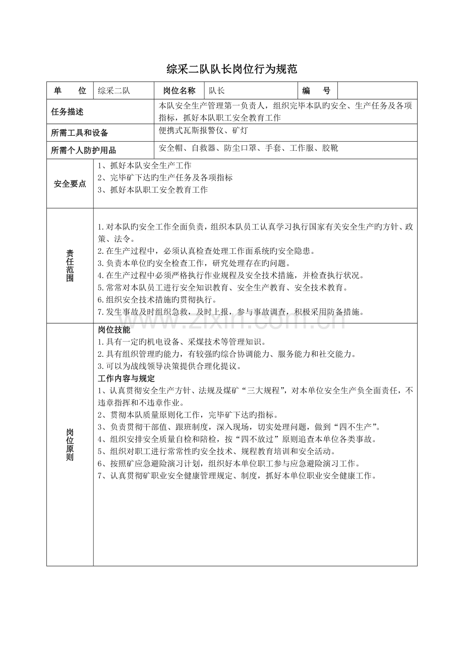 各工种岗位规范和标准.doc_第1页