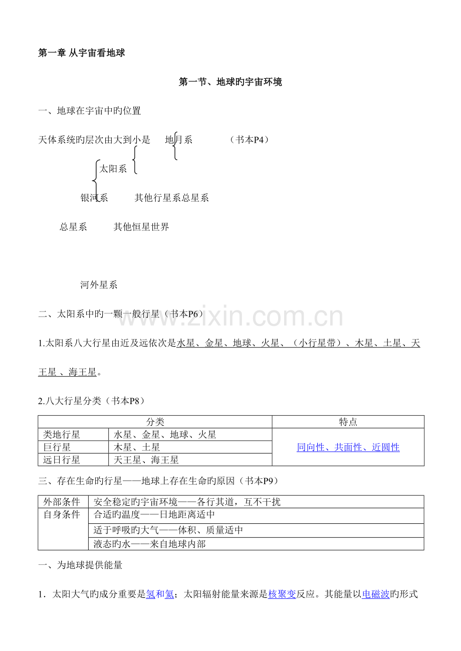 2023年高中地理必修一完整笔记整理有图.doc_第1页
