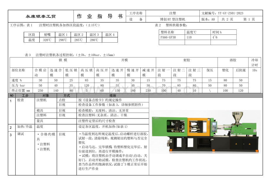 注塑机作业指导书.docx_第1页