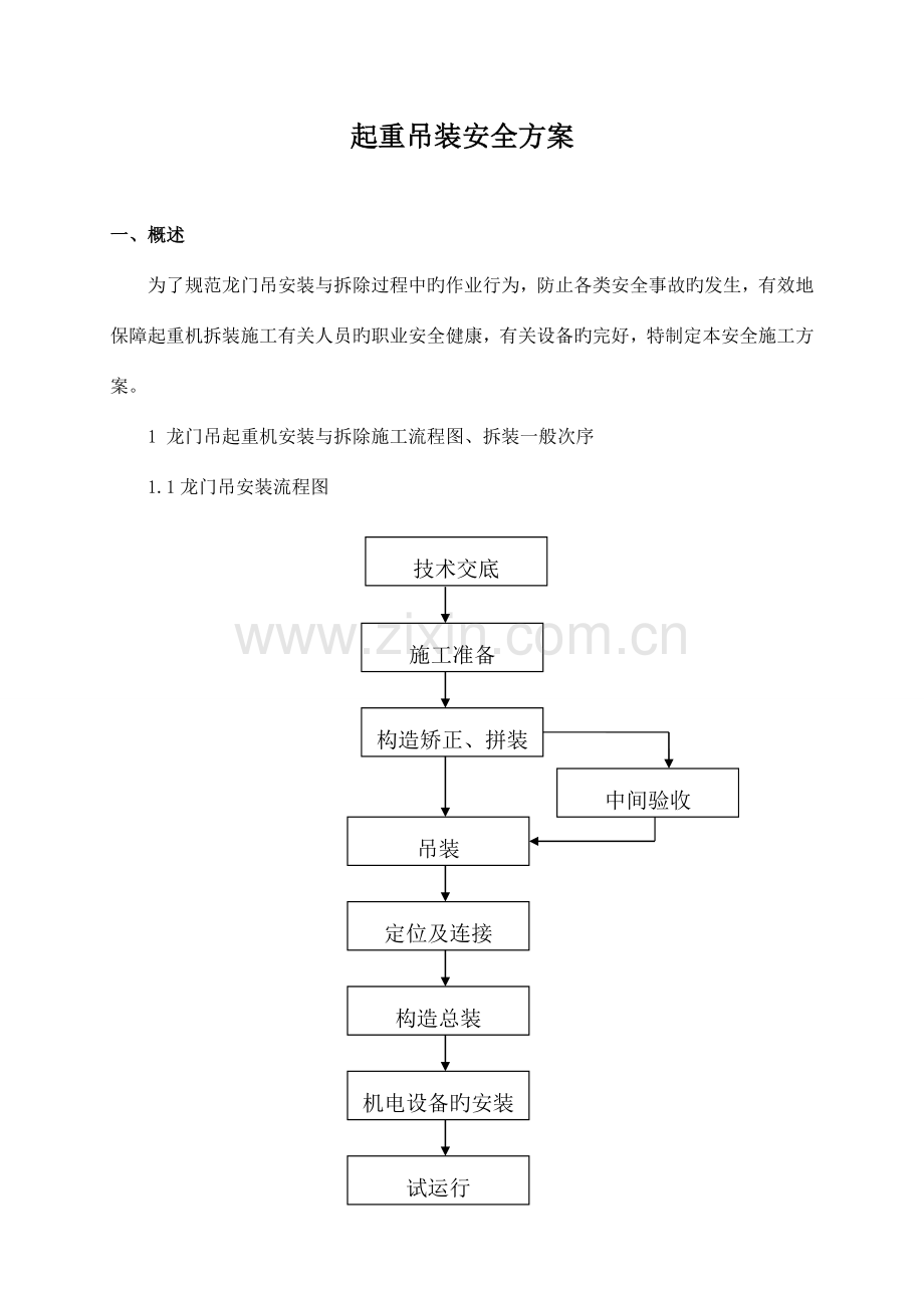 大型起重设备安装作业指导书.doc_第1页