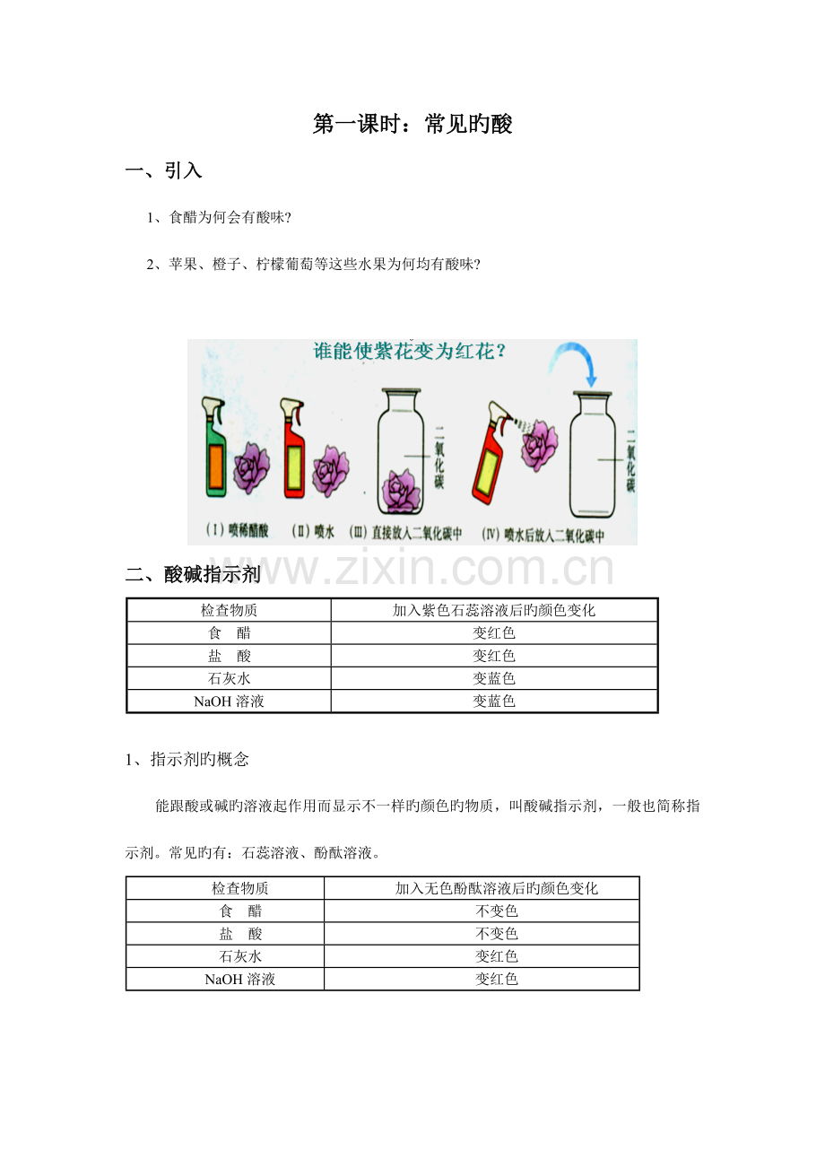 2023年九年级化学酸碱中和反应知识点总结及习题有答案汇总.doc_第1页