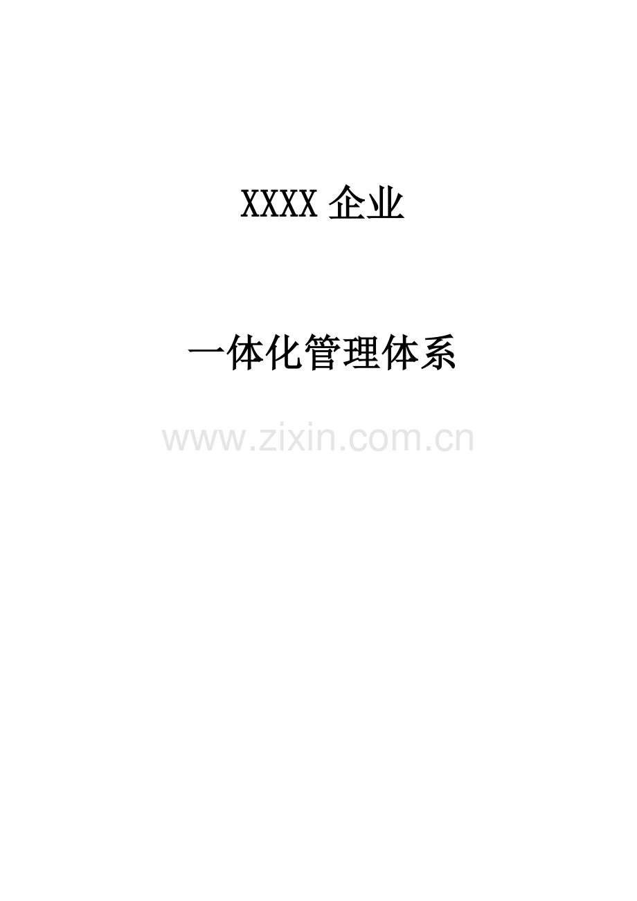 企业一体化管理体系.doc_第1页