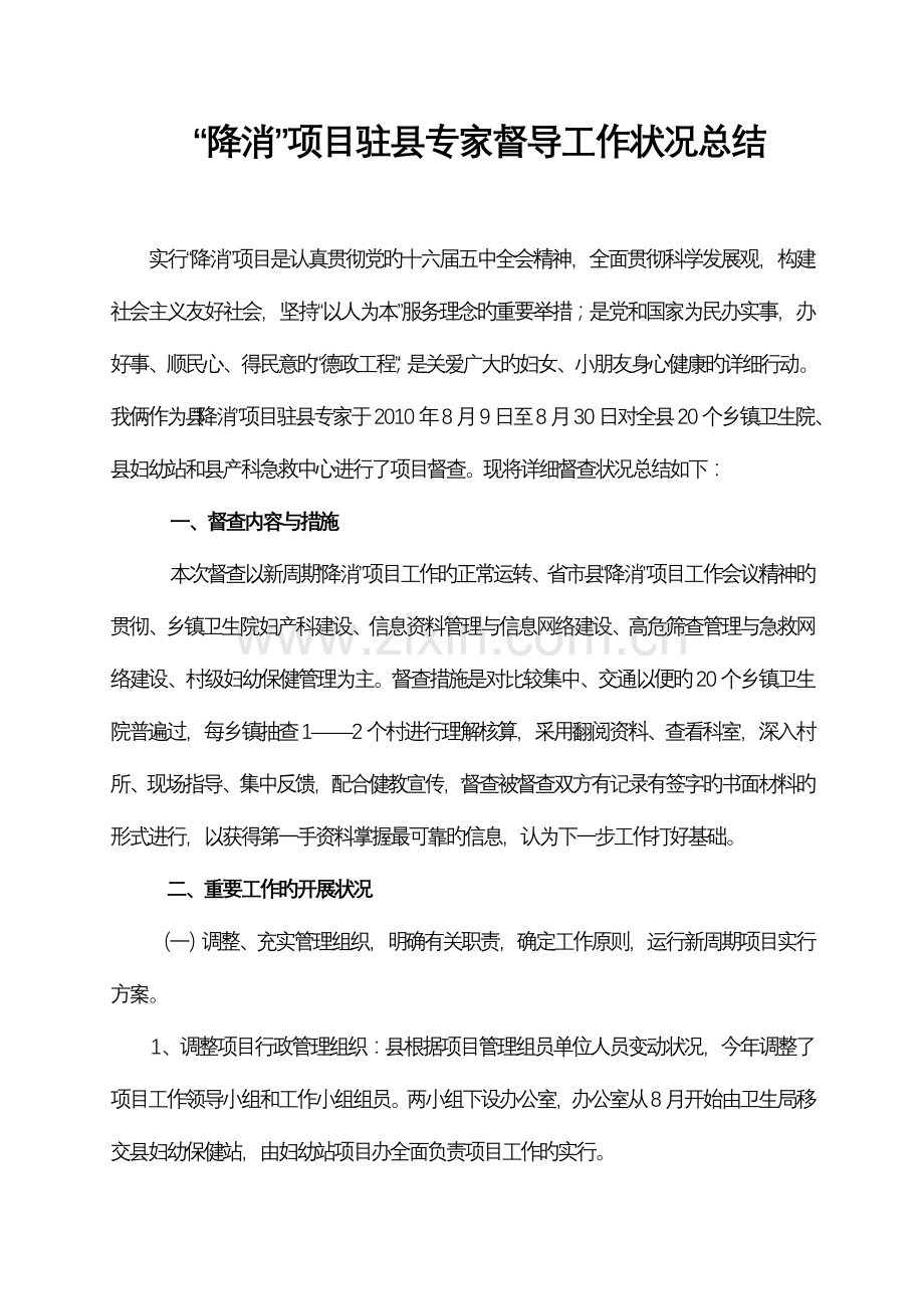 降消项目驻县督导总结.doc_第1页