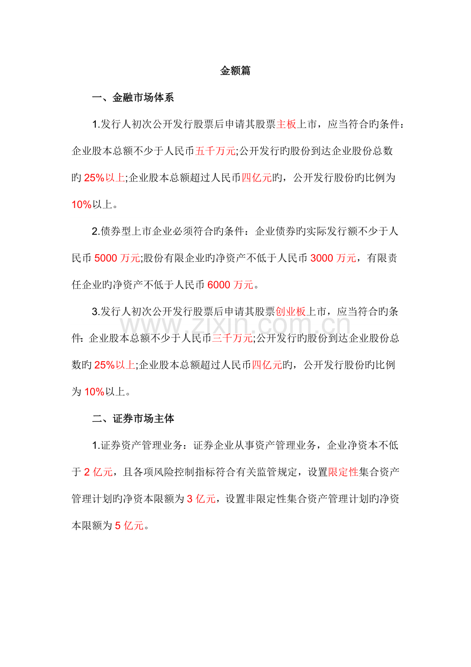 2023年金融市场基础知识考试必背.docx_第1页