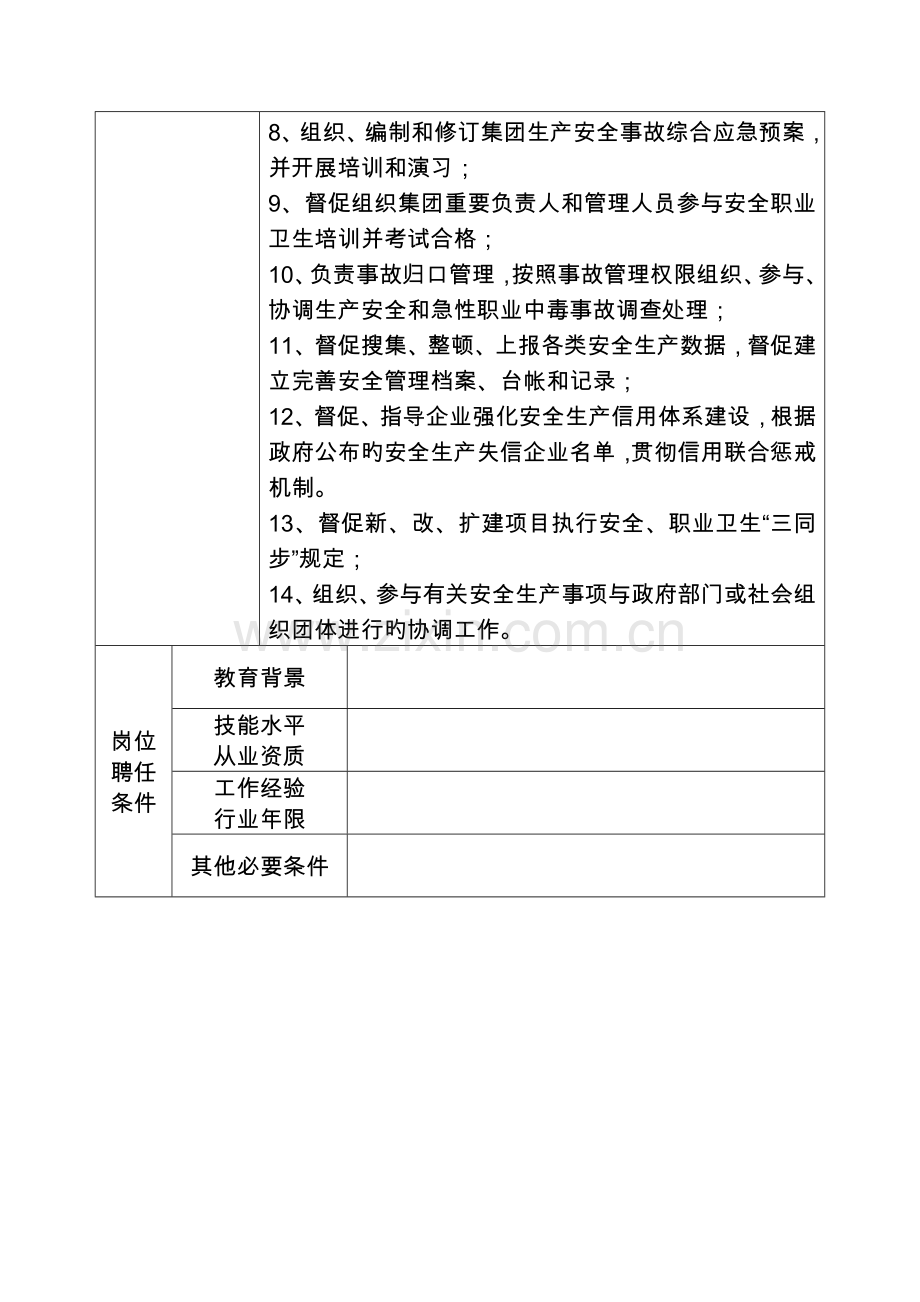 集团安全环保部岗位说明书.docx_第2页
