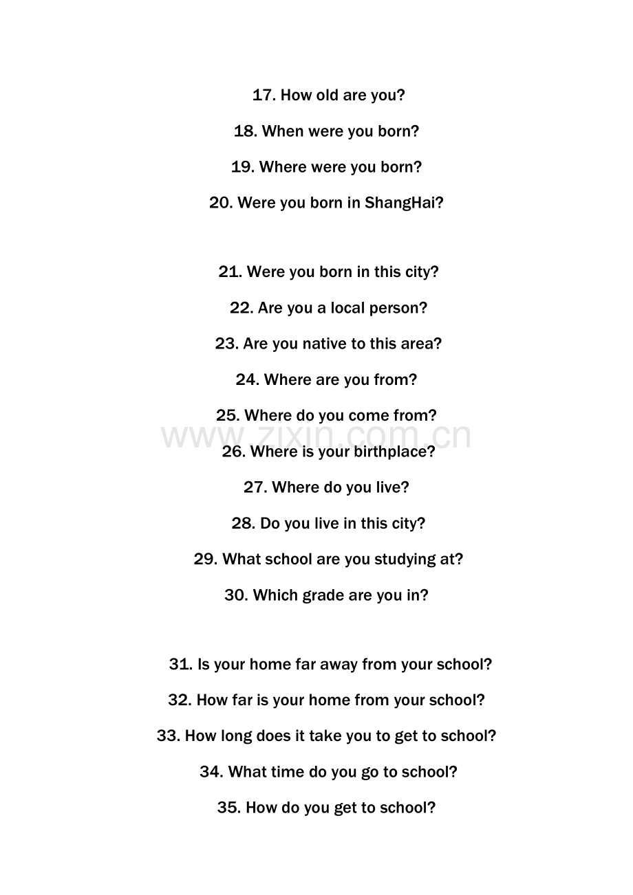 2023年KET口语提问题库.doc_第2页