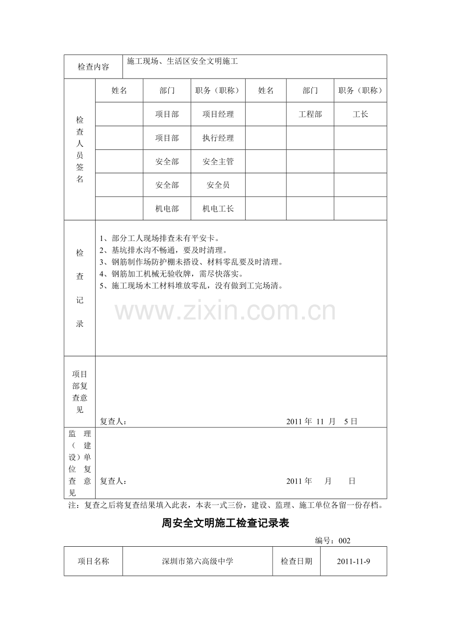 周安全文明施工检查记录表.doc_第2页