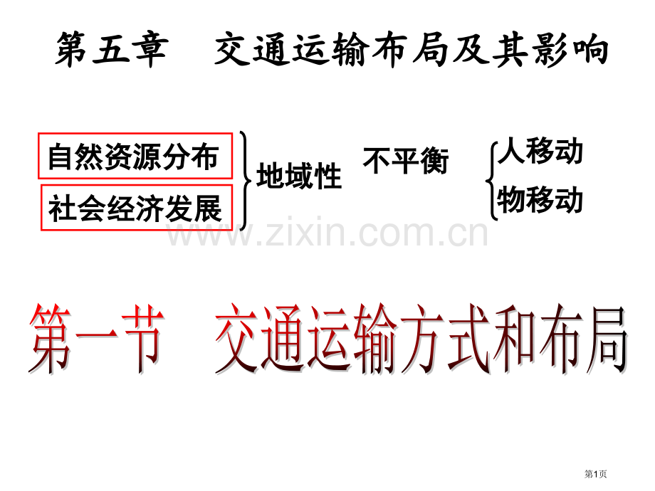 高中地理必修二5.1交通运输方式和布局示范课市公开课一等奖省优质课赛课一等奖课件.pptx_第1页