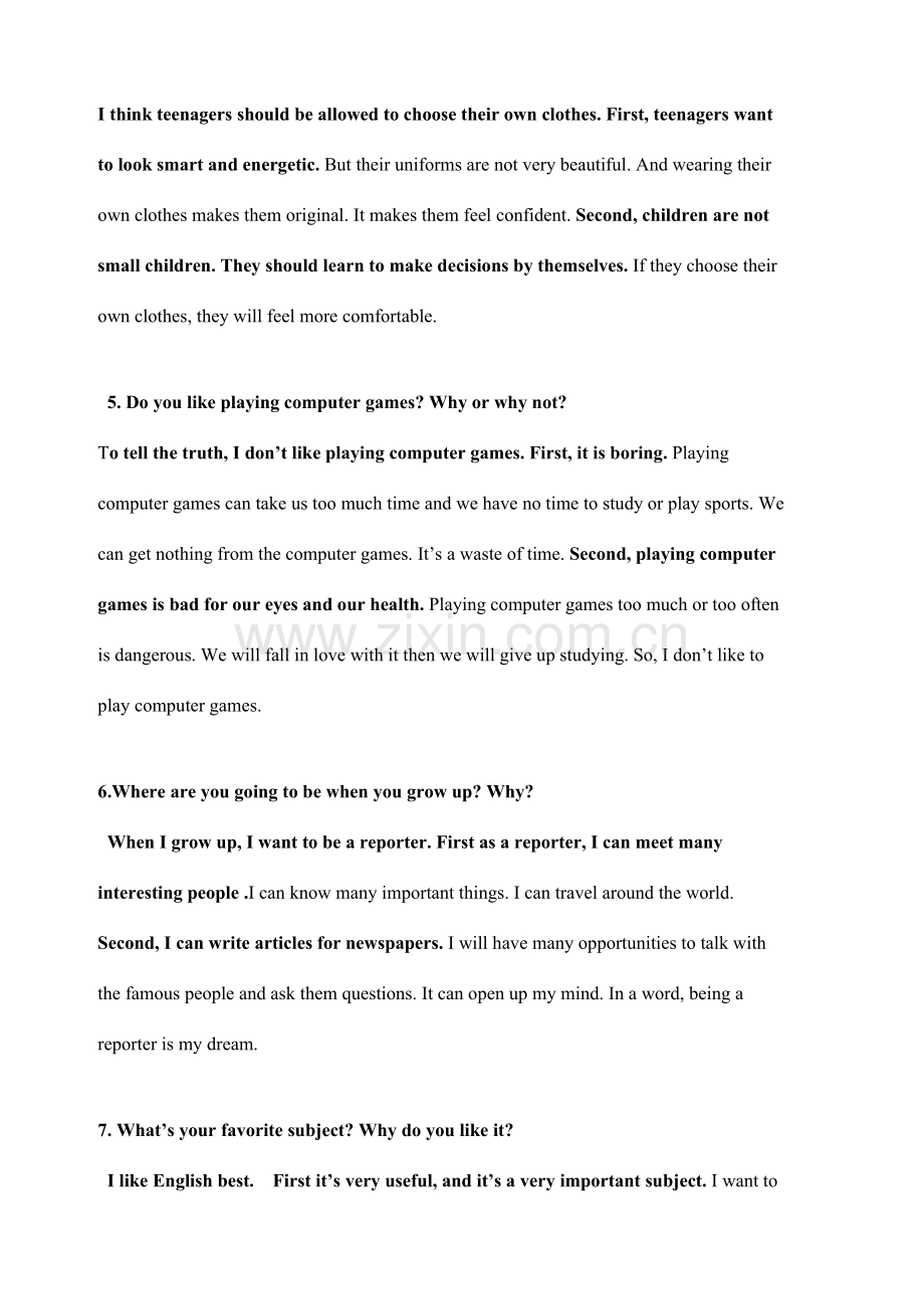 2023年青岛市学业水平考试英语口语话题表达练习题.doc_第2页