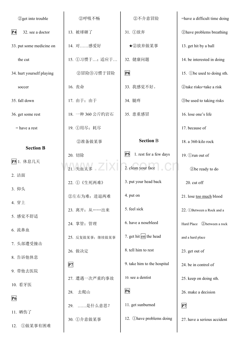 2023年新人教版八下英语词组和固定搭配归纳完整版.doc_第2页