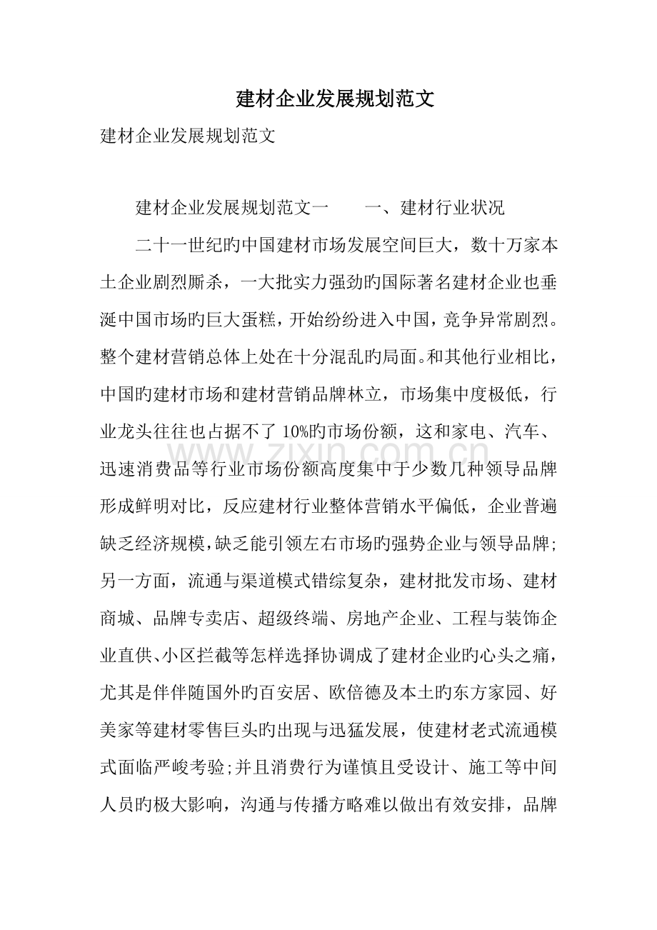 建材公司发展规划范文.doc_第1页