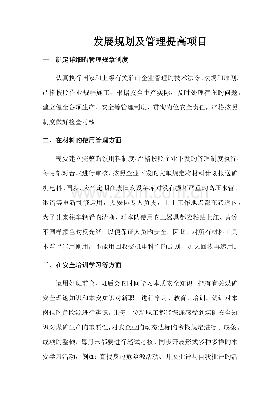 发展规划及管理提升目标.docx_第1页