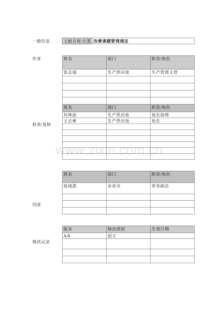 改善课题管理规定.doc_第1页