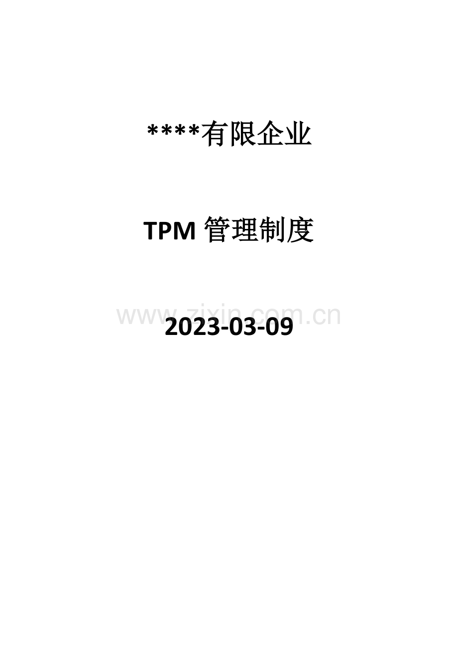 公司TPM管理制度.docx_第1页