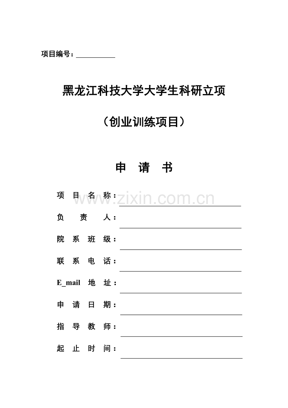 创业项目立项书.doc_第1页