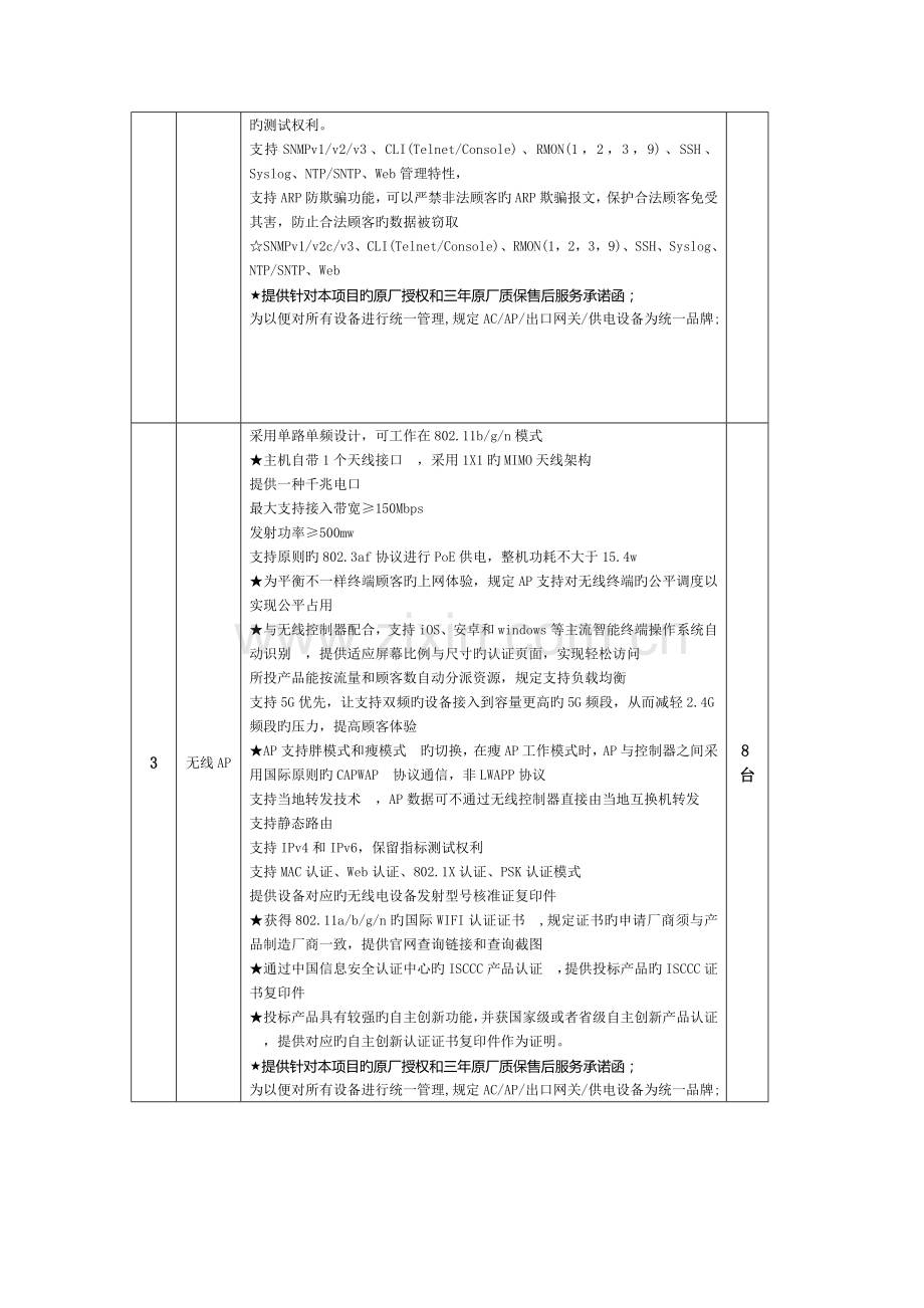 新乡市第三十中无线设备采购项目要求参数.doc_第2页