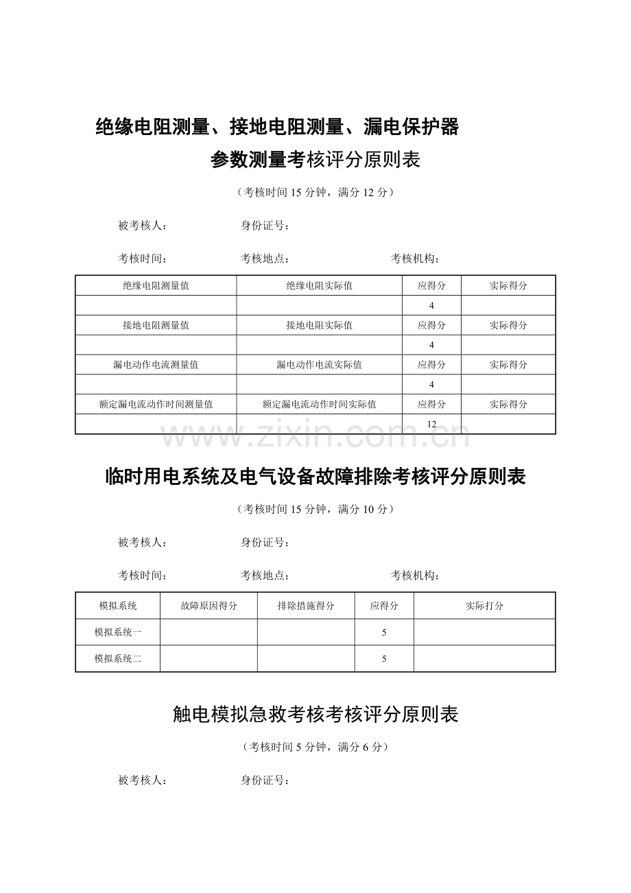 施工现场临时用电系统考核评分标准表.doc_第2页