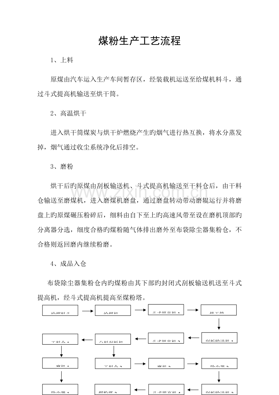 煤粉生产工艺流程.docx_第1页
