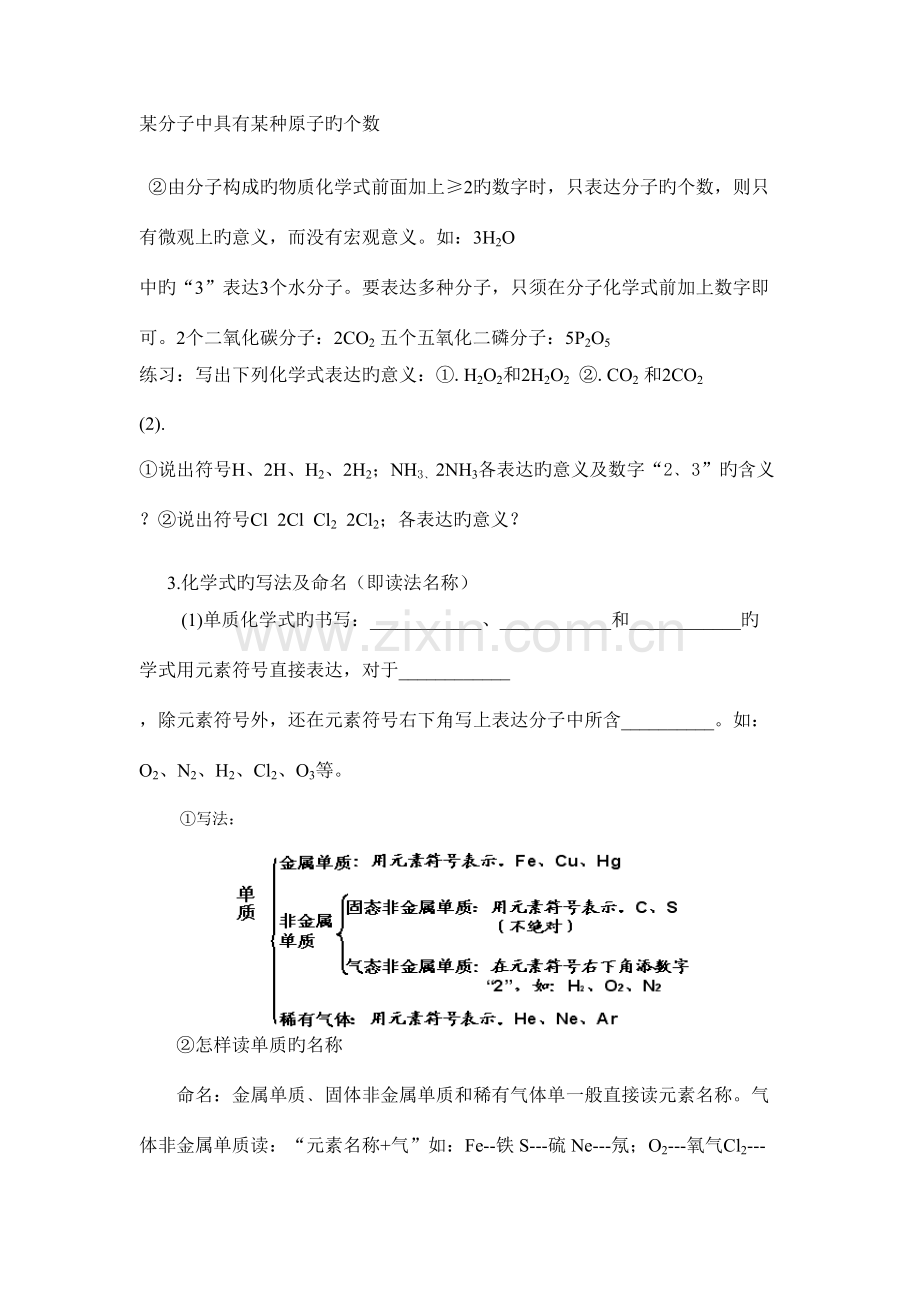 2023年化学式与化合价知识点总结.doc_第2页