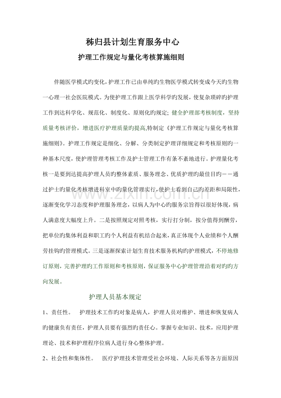 护理量化考核实施细则.doc_第1页